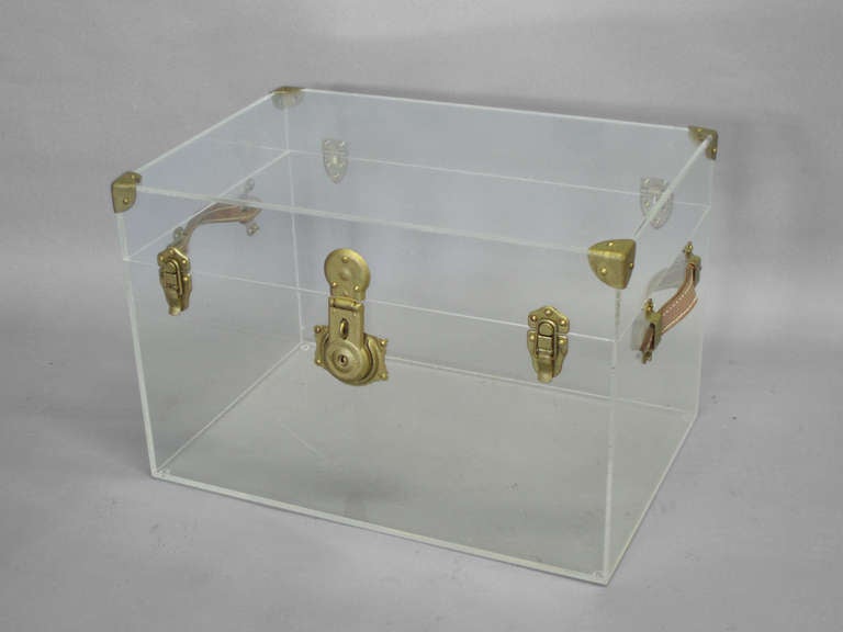 Late 20th Century Modernist Lucite Trunk
