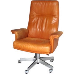 Executive Leather Swivel Adjustable Desk Chair