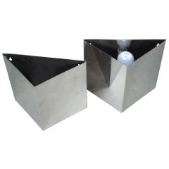 Polished Stainless Steel Wall Sconces