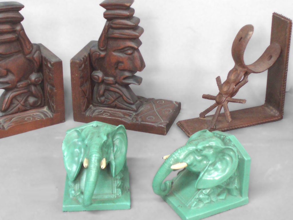 Western, Elephant and Tiki Bookends