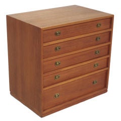 Compact Teak Chest of Drawers by Ole Wanscher