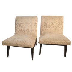 Pair of Jens Risom for Knoll Armless lounge chairs