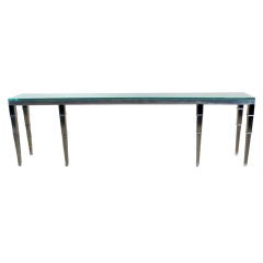 Monumental Custom Made Stainless Steel Console Table