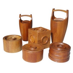 Danish Teak Ice Buckets by Jens H. Quistgaard for Dansk