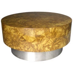 Faux Finished Drum Cocktail Table in the Style of Vladimir Kagen 6
