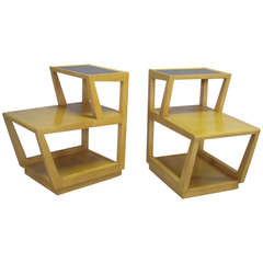 Pair of Architecturally Styled Side Tables by Edward Wormley