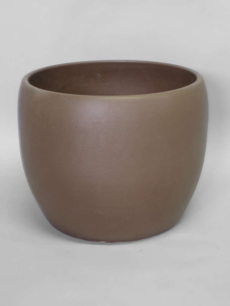 Mid-Century Modern Laverne California Brown Planter Pot by Gainey Pottery