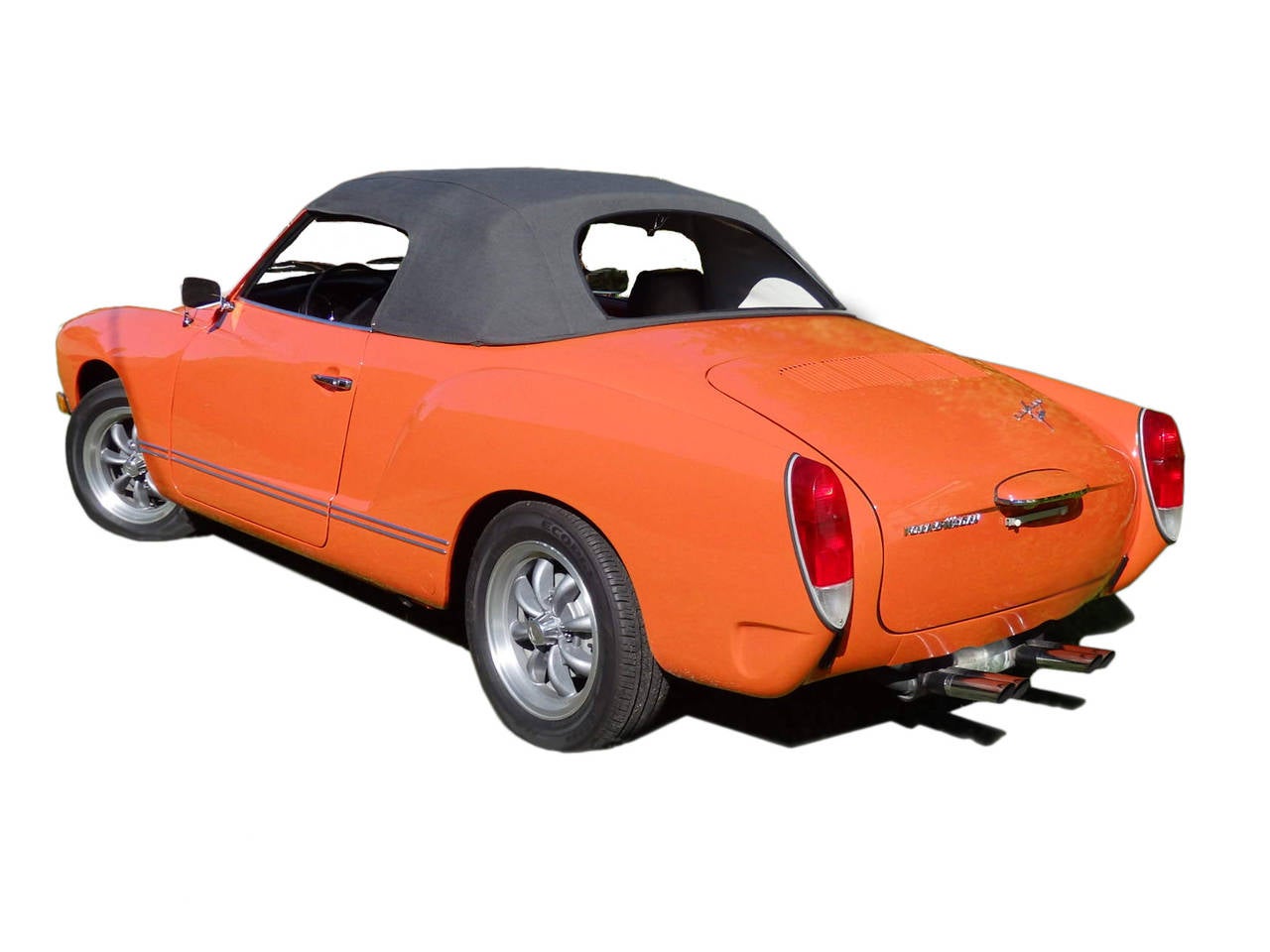 Introduced as a styling concept at the Paris auto show in 1953 the Karmann Ghia has a Karmann hand built body designed by Luigi Segre for Italian coach builder Ghia for VW. Convertible production for 1972 was about 3000 units . This 1972 convert has