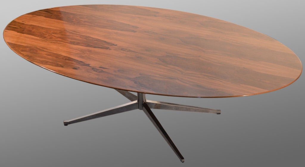 Rare 8' Rosewood Florence Knoll Dinning Conference Table