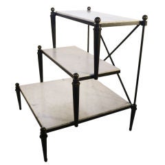 Marble, Iron and Bronze, Neo- Classic Style Plant Stand