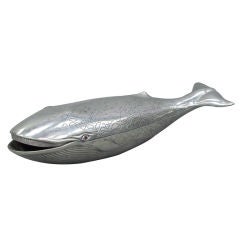 Retro Large Whale Covered Serving Tray an Arthur Court Original
