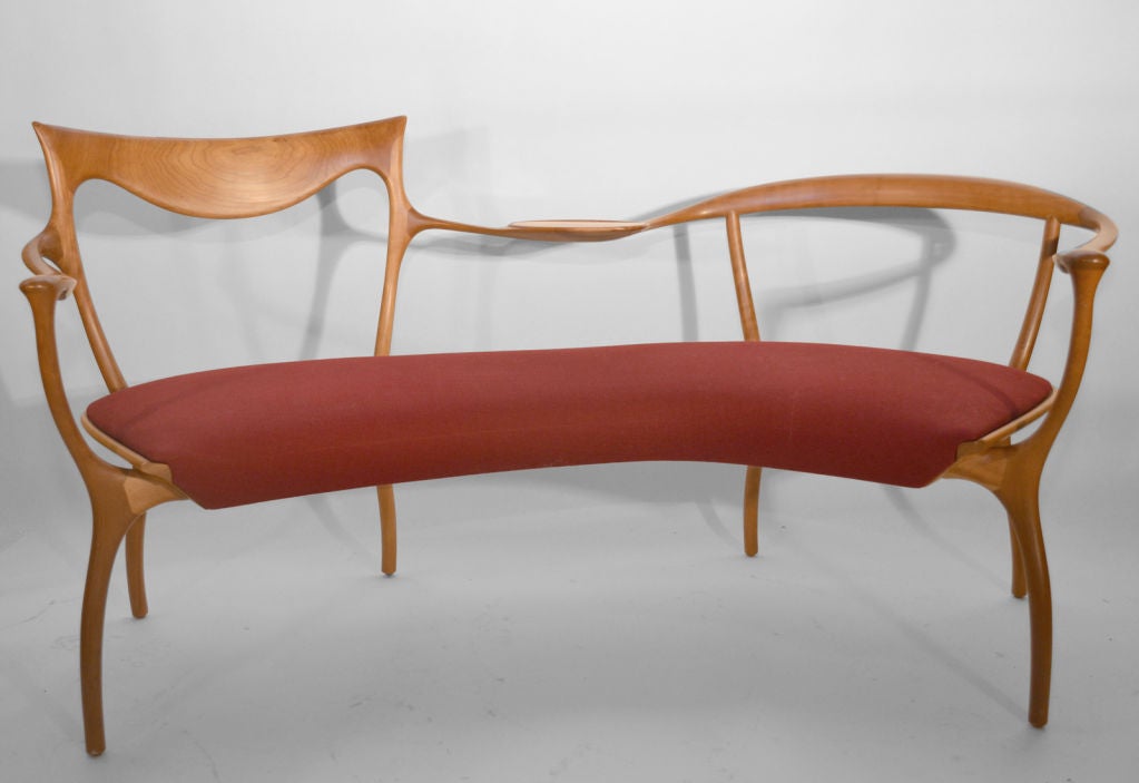 Italian Handcrafted Wood Bench designed by Roberto Lazzeroni