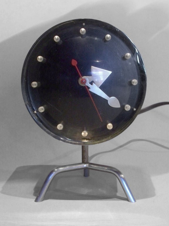 Chronopak Desk Clock by George Nelson Associates for Howard Miller (Partial Water Decal Label)