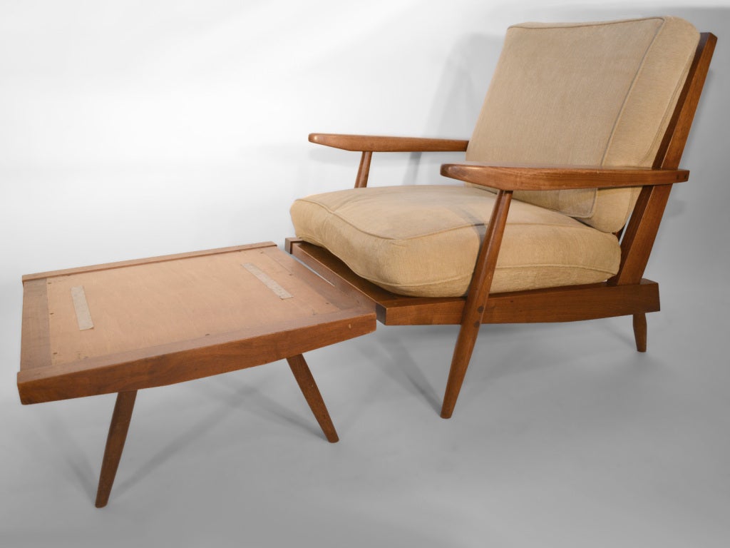 George Nakashima New Hope Studio Chair and Ottoman