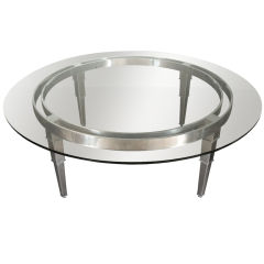 Stainless Steel and Aluminum Glass Top Conference / Dining Table