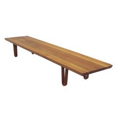 Long John Bench with Drawer by Edward Wormley for Dunbar