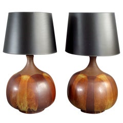 Over-scale Japanese Style Pottery Table Lamps