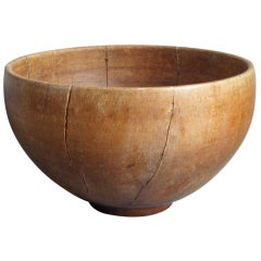 Large Over-Scale Turned Wood Bowl