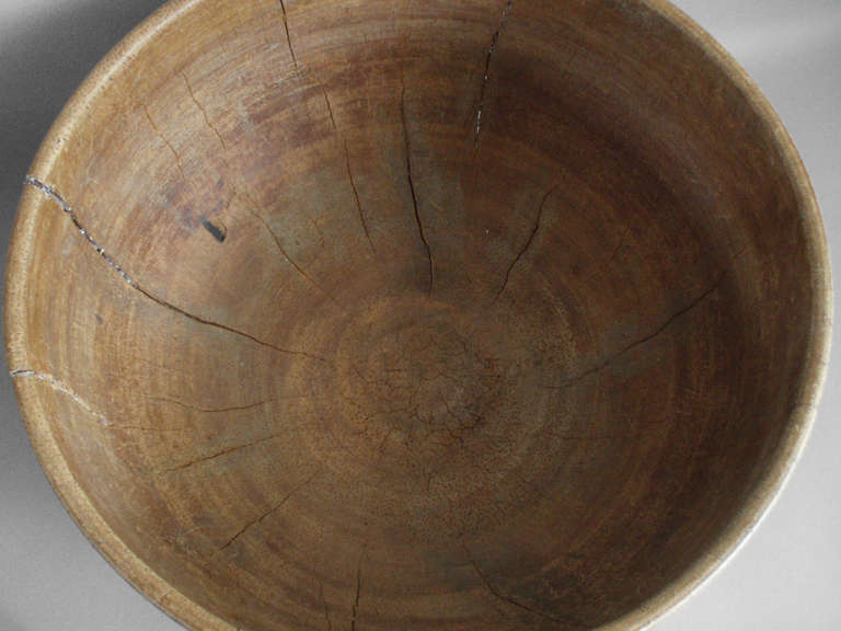 Mid-20th Century Large Over-Scale Turned Wood Bowl