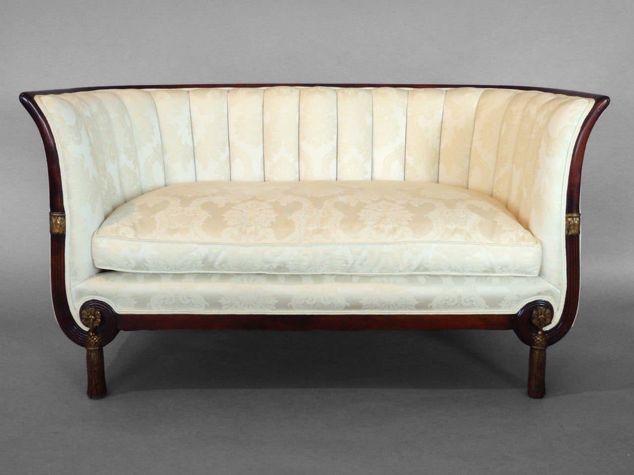 Pair of art moderne settees. Style and quality of Schmieg & Kotzian.