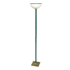 Italian Glass with Brass Torchiere by Venini, Murano 12