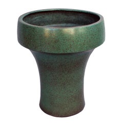 Vintage Green Glazed Architectural Pottery Pot by Marilyn Kay Austin