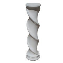 Plaster Twist Form Plaster Pedestal after Dorothy Draper