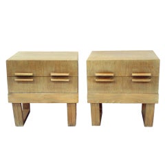 Pair of Ceruse Finish Night Stands by Tomlinson Furniture Co.
