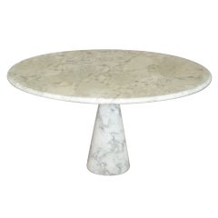 Marble Pedestal Dining Table by Angelo Mangiarotti