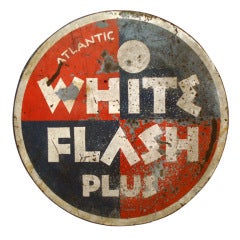 Art Deco Themed Gas Station Advertising Sign Atlantic Oil 8
