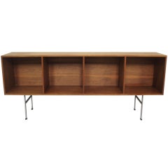 Vintage Narrow Walnut Entryway  Open Credenza by Paul McCobb