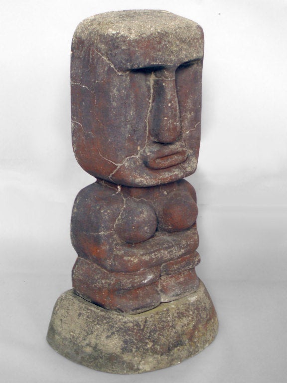 Early Outdoor Cement Tiki Statue
10