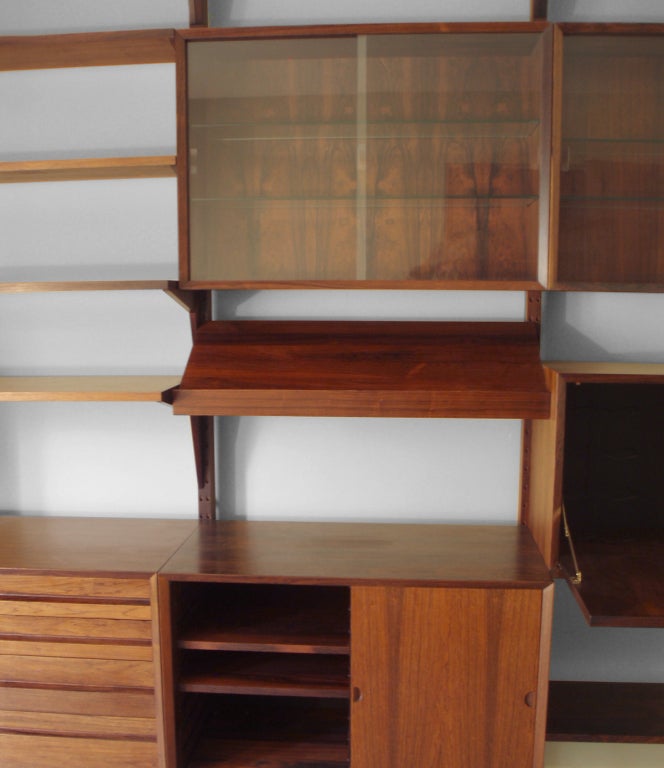 The Best Rosewood Cado Shelf Storage Wall Unit by Poul Cadovius 1