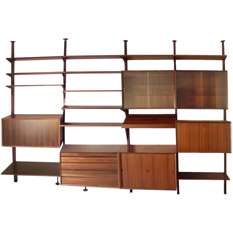 The Best Rosewood Cado Shelf Storage Wall Unit by Poul Cadovius