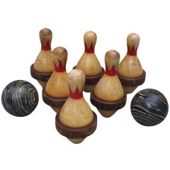 Duckpin Bowling Pins and Balls by William Wuerthele