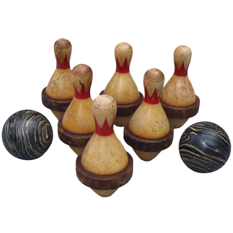 Duckpin Bowling Pins and Balls by William Wuerthele