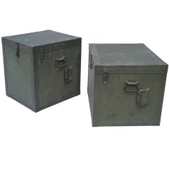 Pair of Industrial Latched Boxes / Crates
