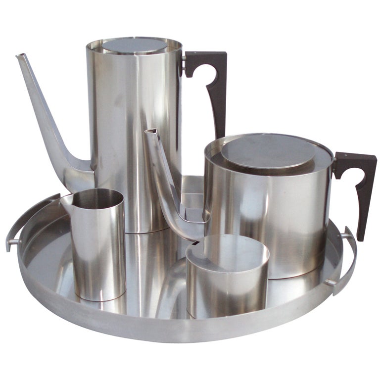 Stainless Steel Coffee/Tea Service by Arne Jacobsen for Stelton
