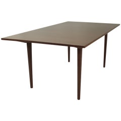 Large Cherry Tone Teak Extension Table by George Nelson