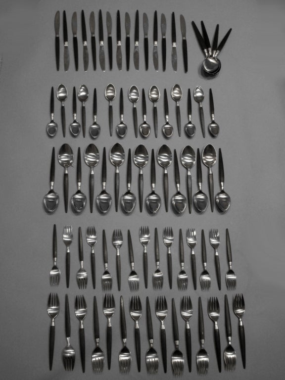 Stainless and Composite Five Piece Flatware Service for 15, Stanley Roberts' 
