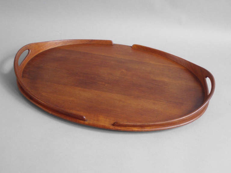 The Best Large Teak Serving Tray by Jens Harald Quistgaard for Dansk. Early Production, Three Ducks Stamp.
