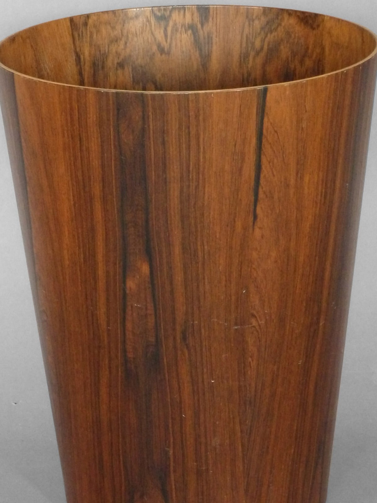 Rosewood Waste Basket In Excellent Condition In Ferndale, MI