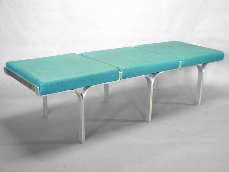 Aluminum Frame Link Bench by John Behringer for Fabry Associates, MOMA Permanent Collection