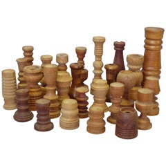 Collection of  26 Assorted Studio Turned Wood Candle Stands