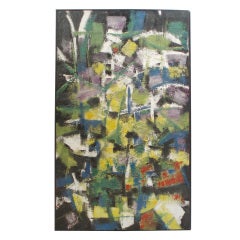 Abstract Oil Painting on Board by Robert Berger