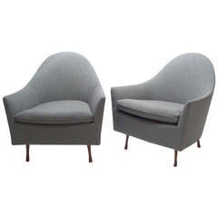 Pair of Barrel Back Lounge Chairs by Paul McCobb for Widdicomb