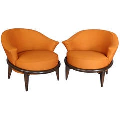 Pair of Space Age Modernist Lounge Chairs