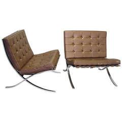 Barcelona Chairs by Mies van der Rohe, Licensed to Knoll