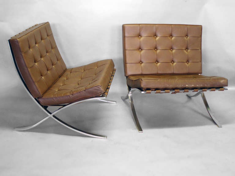 Barcelona Chairs by Mies van der Rohe, Licensed to Knoll