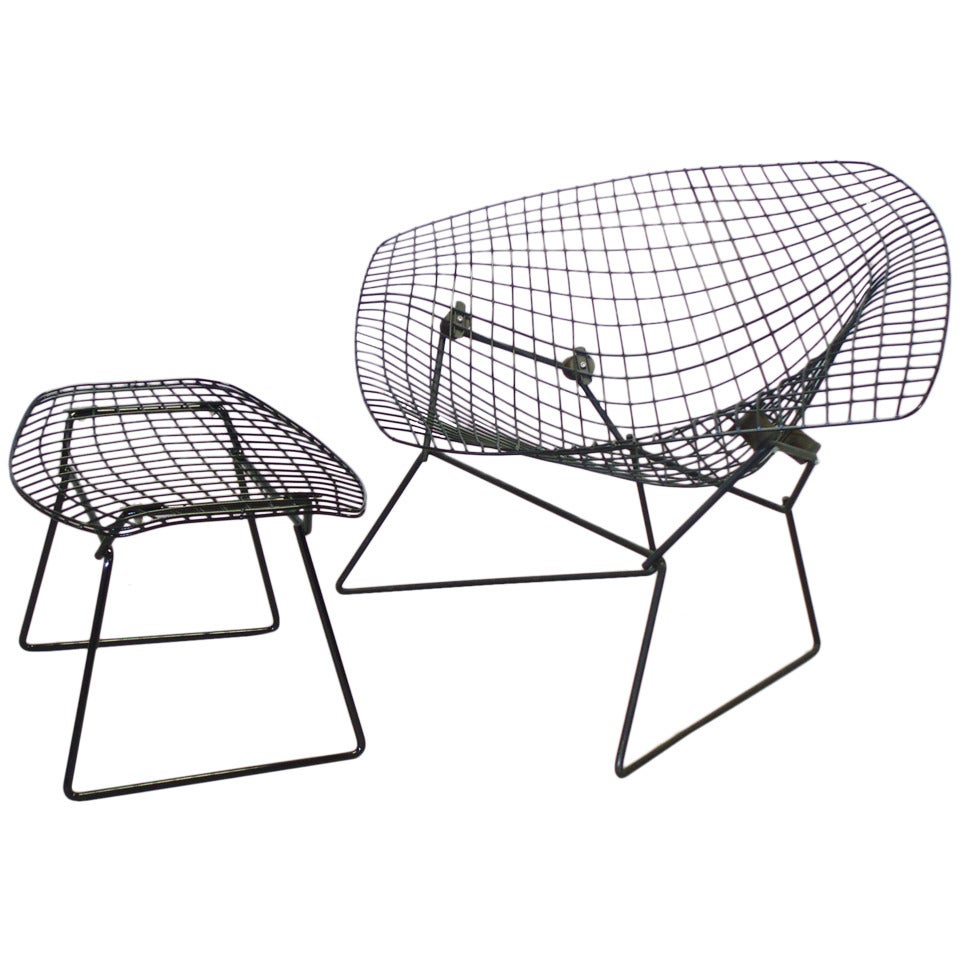 Diamond Chair with Rocking Action by Harry Bertoia